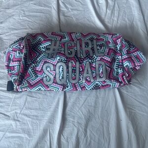 Colorful #GirlSquad Duffel Bag kids roller backpack w zipper handles wheels